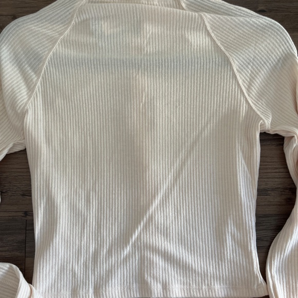 Ribbed cream quarter zip - Picture 3 of 4